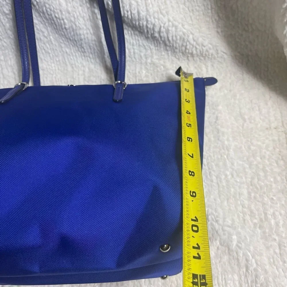 Lauren Ralph Lauren Nylon Royal Blue Medium tote synthetic straps & trim .